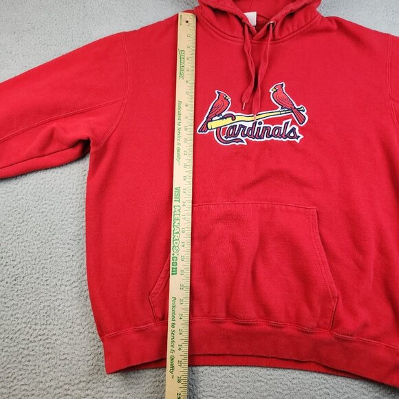 MLB Majestic Pocket Jumper St Louis Cardinals Sweatshirt Hoodie Mens Large Red - Picture 5 of 8